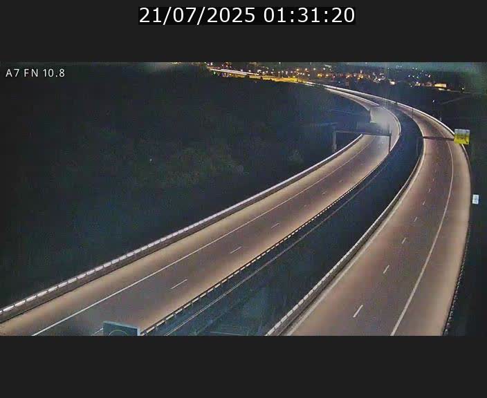 Caméra trafic Luxembourg - A7, Tunnel Gousselerbierg, sortie sud, direction rond-point Lorentzweiler (BK 10.8)