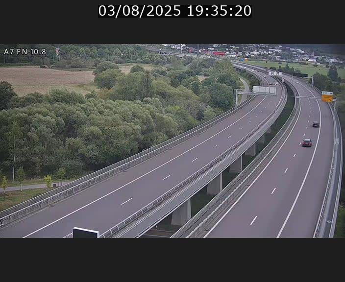 Caméra trafic Luxembourg - A7, Tunnel Gousselerbierg, sortie sud, direction rond-point Lorentzweiler (BK 10.8)