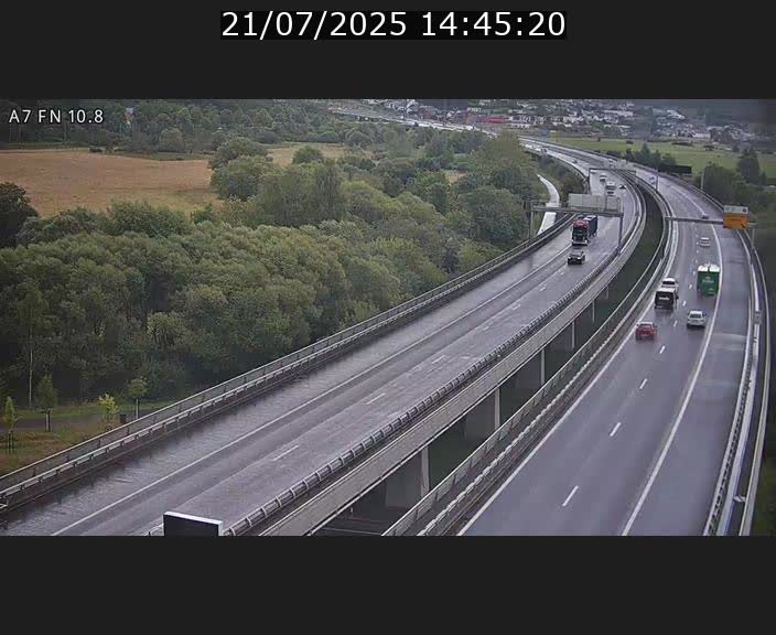 Caméra trafic Luxembourg - A7, Tunnel Gousselerbierg, sortie sud, direction rond-point Lorentzweiler (BK 10.8)