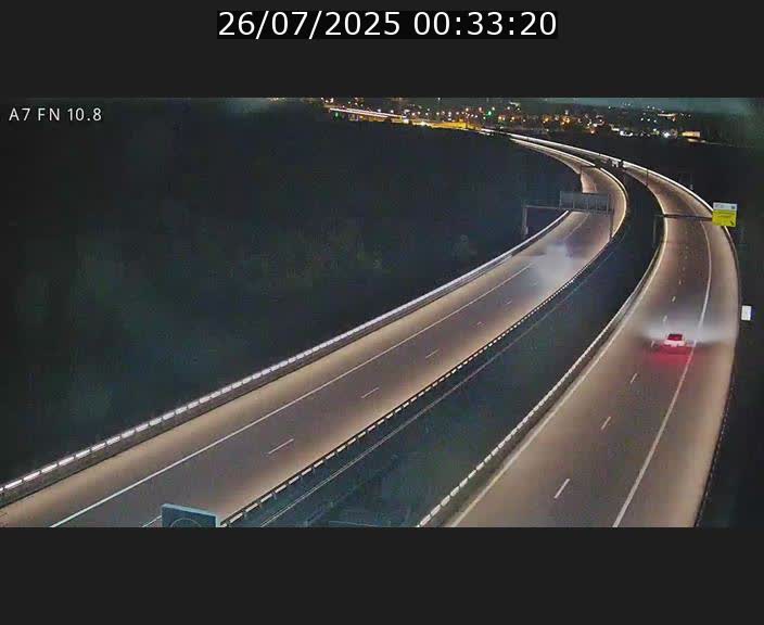 Caméra trafic Luxembourg - A7, Tunnel Gousselerbierg, sortie sud, direction rond-point Lorentzweiler (BK 10.8)
