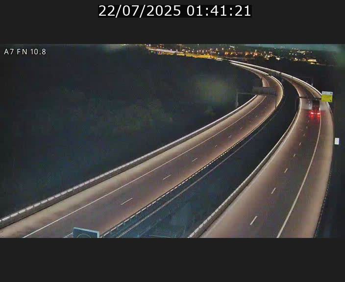 Caméra trafic Luxembourg - A7, Tunnel Gousselerbierg, sortie sud, direction rond-point Lorentzweiler (BK 10.8)