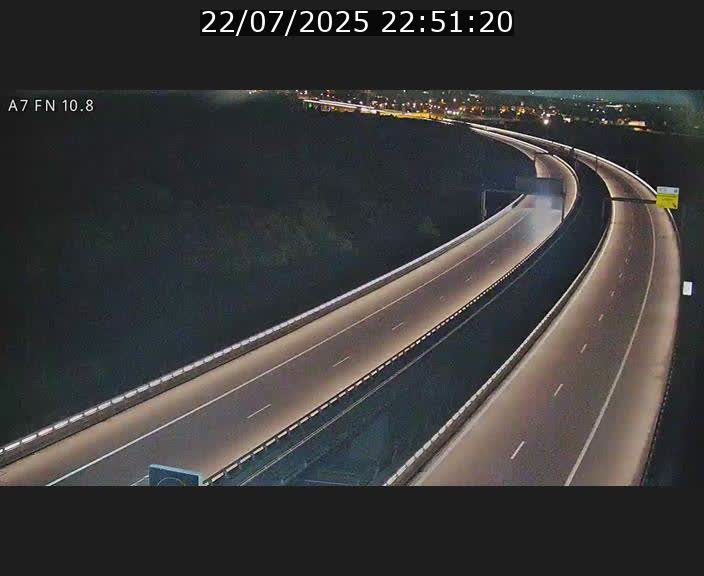 Caméra trafic Luxembourg - A7, Tunnel Gousselerbierg, sortie sud, direction rond-point Lorentzweiler (BK 10.8)