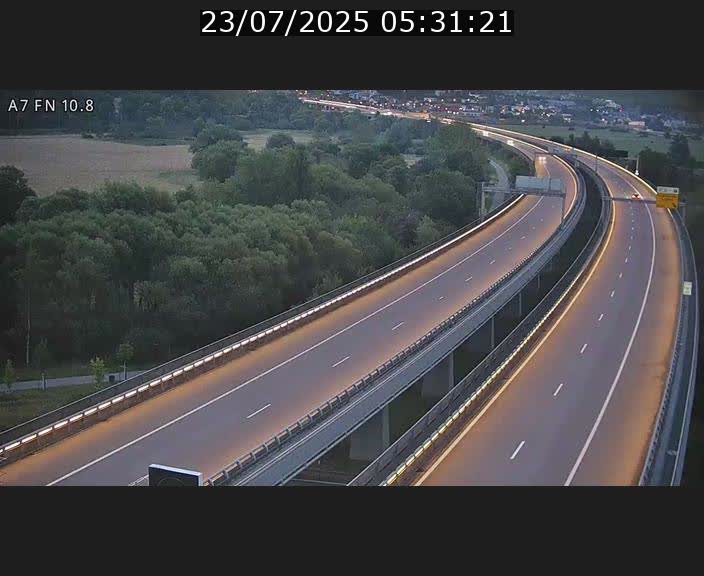 Caméra trafic Luxembourg - A7, Tunnel Gousselerbierg, sortie sud, direction rond-point Lorentzweiler (BK 10.8)