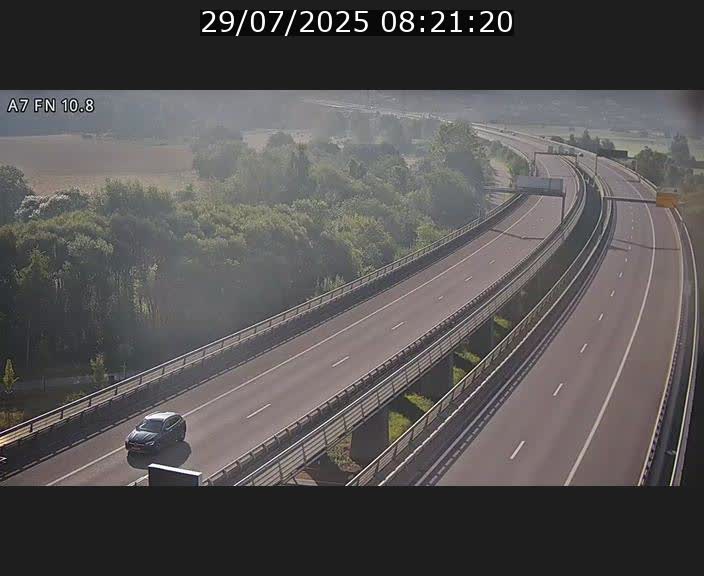 Caméra trafic Luxembourg - A7, Tunnel Gousselerbierg, sortie sud, direction rond-point Lorentzweiler (BK 10.8)