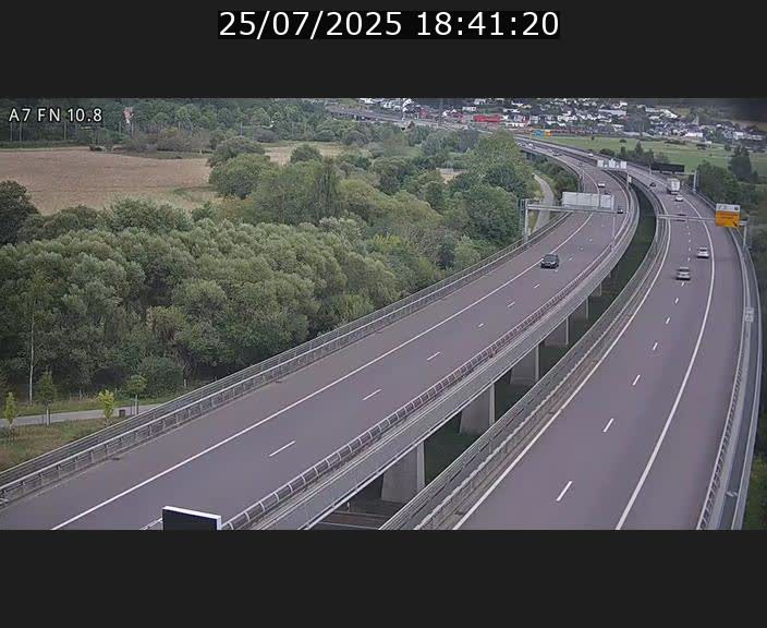 Caméra trafic Luxembourg - A7, Tunnel Gousselerbierg, sortie sud, direction rond-point Lorentzweiler (BK 10.8)