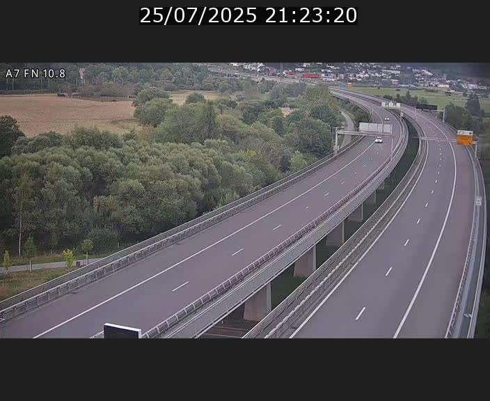 Caméra trafic Luxembourg - A7, Tunnel Gousselerbierg, sortie sud, direction rond-point Lorentzweiler (BK 10.8)