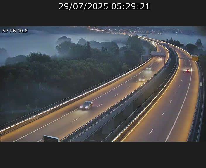 Caméra trafic Luxembourg - A7, Tunnel Gousselerbierg, sortie sud, direction rond-point Lorentzweiler (BK 10.8)