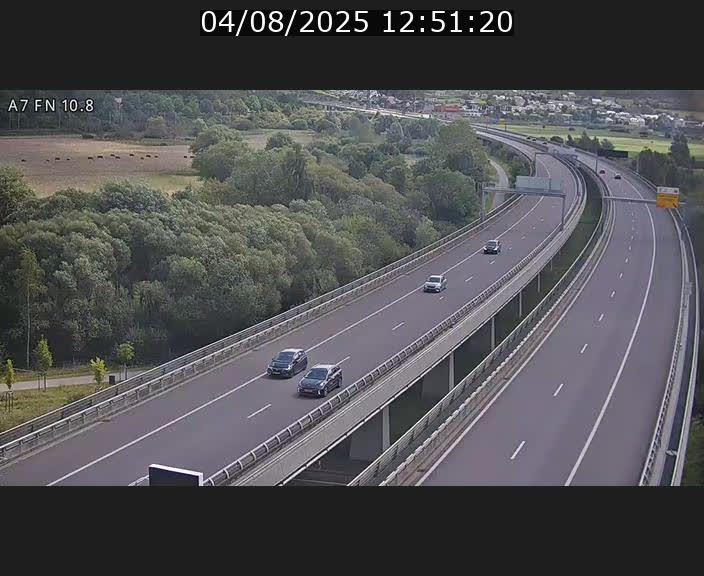 Caméra trafic Luxembourg - A7, Tunnel Gousselerbierg, sortie sud, direction rond-point Lorentzweiler (BK 10.8)