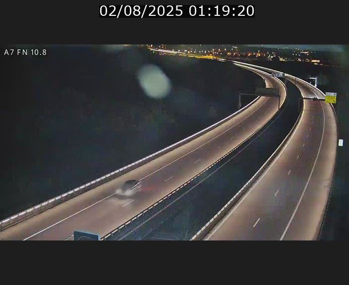 Caméra trafic Luxembourg - A7, Tunnel Gousselerbierg, sortie sud, direction rond-point Lorentzweiler (BK 10.8)
