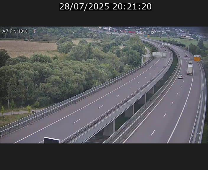 Caméra trafic Luxembourg - A7, Tunnel Gousselerbierg, sortie sud, direction rond-point Lorentzweiler (BK 10.8)
