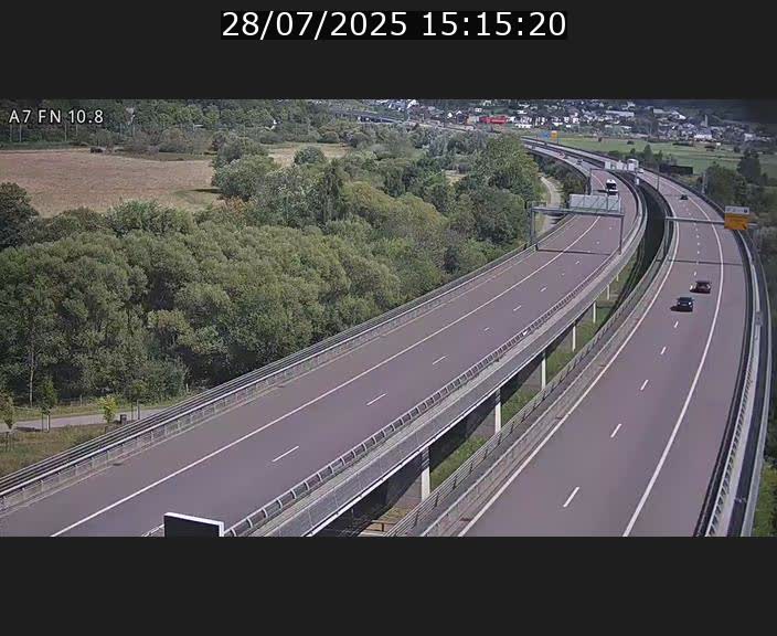 Caméra trafic Luxembourg - A7, Tunnel Gousselerbierg, sortie sud, direction rond-point Lorentzweiler (BK 10.8)