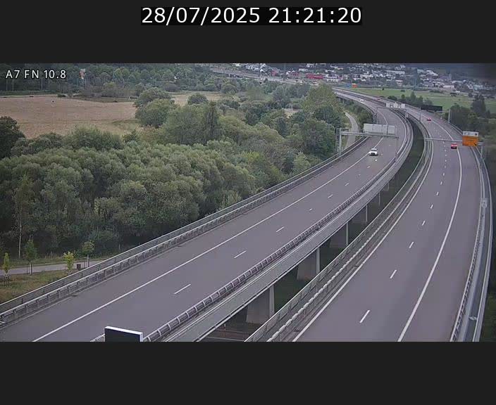 Caméra trafic Luxembourg - A7, Tunnel Gousselerbierg, sortie sud, direction rond-point Lorentzweiler (BK 10.8)