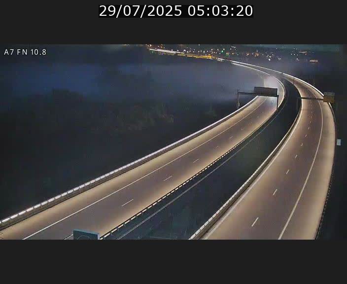 Caméra trafic Luxembourg - A7, Tunnel Gousselerbierg, sortie sud, direction rond-point Lorentzweiler (BK 10.8)