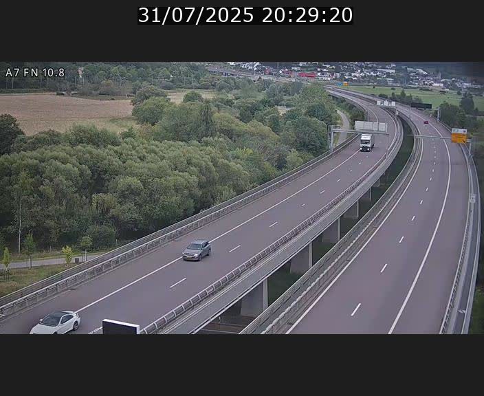 Caméra trafic Luxembourg - A7, Tunnel Gousselerbierg, sortie sud, direction rond-point Lorentzweiler (BK 10.8)