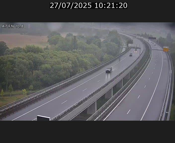 Caméra trafic Luxembourg - A7, Tunnel Gousselerbierg, sortie sud, direction rond-point Lorentzweiler (BK 10.8)