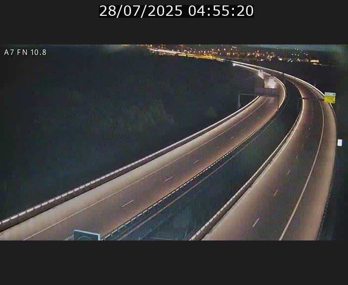 Caméra trafic Luxembourg - A7, Tunnel Gousselerbierg, sortie sud, direction rond-point Lorentzweiler (BK 10.8)