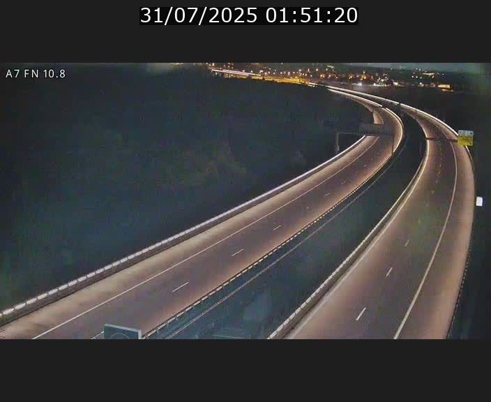 Caméra trafic Luxembourg - A7, Tunnel Gousselerbierg, sortie sud, direction rond-point Lorentzweiler (BK 10.8)