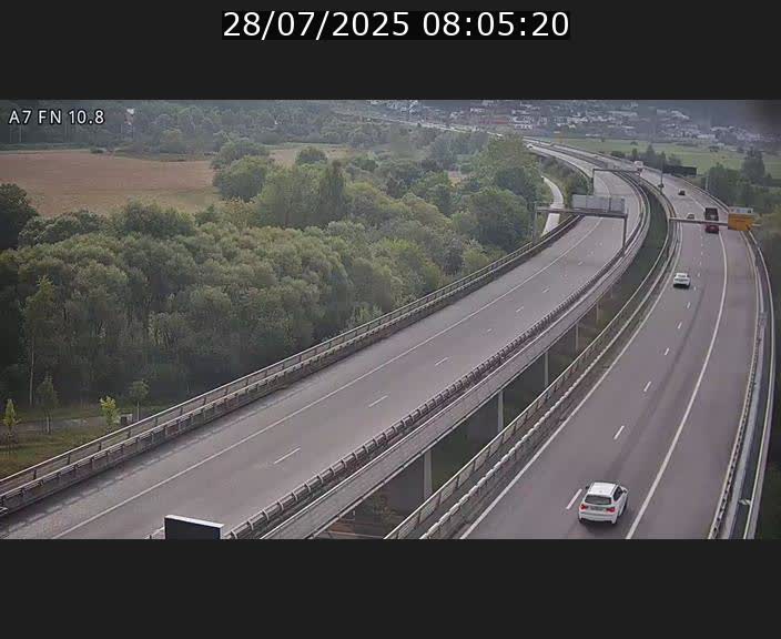 Caméra trafic Luxembourg - A7, Tunnel Gousselerbierg, sortie sud, direction rond-point Lorentzweiler (BK 10.8)
