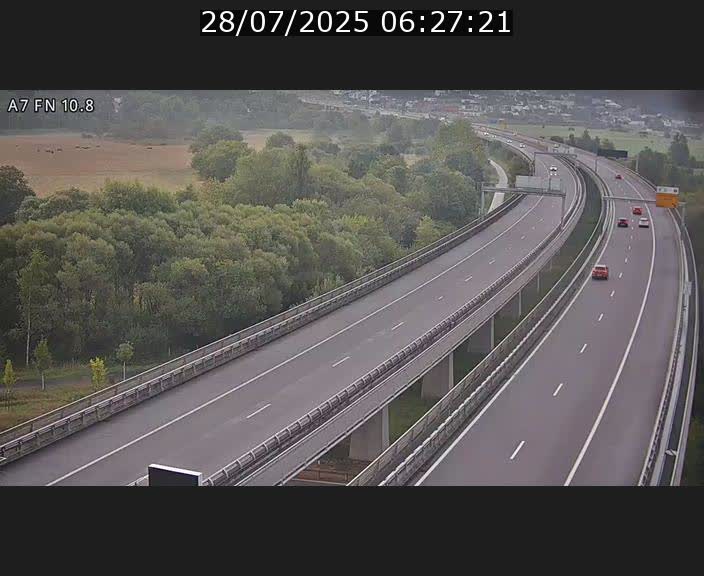 Caméra trafic Luxembourg - A7, Tunnel Gousselerbierg, sortie sud, direction rond-point Lorentzweiler (BK 10.8)