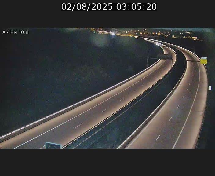 Caméra trafic Luxembourg - A7, Tunnel Gousselerbierg, sortie sud, direction rond-point Lorentzweiler (BK 10.8)