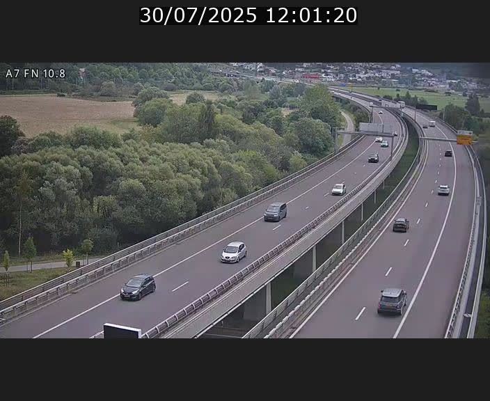 Caméra trafic Luxembourg - A7, Tunnel Gousselerbierg, sortie sud, direction rond-point Lorentzweiler (BK 10.8)