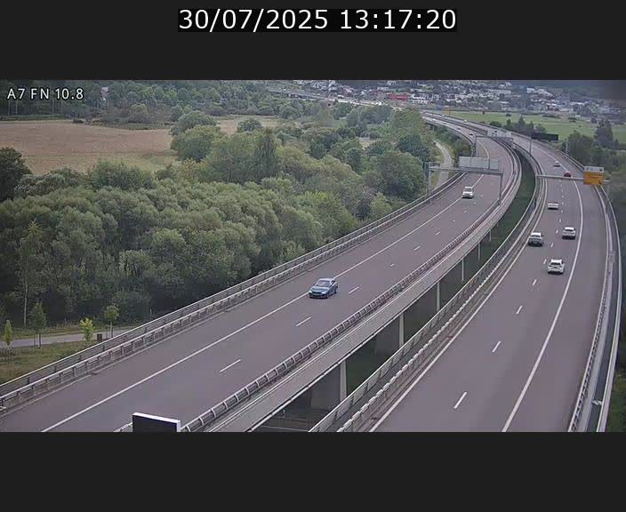 Caméra trafic Luxembourg - A7, Tunnel Gousselerbierg, sortie sud, direction rond-point Lorentzweiler (BK 10.8)