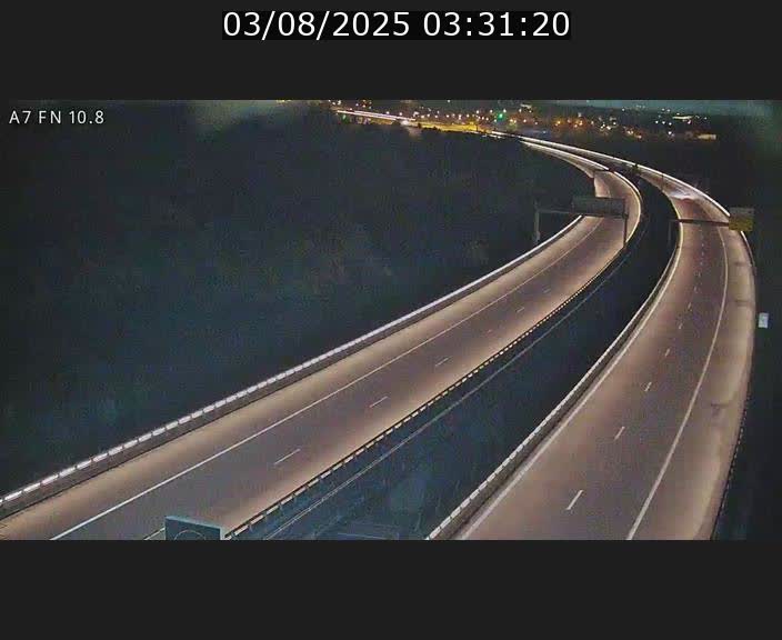 Caméra trafic Luxembourg - A7, Tunnel Gousselerbierg, sortie sud, direction rond-point Lorentzweiler (BK 10.8)