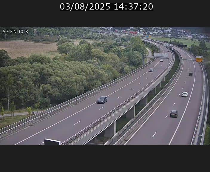 Caméra trafic Luxembourg - A7, Tunnel Gousselerbierg, sortie sud, direction rond-point Lorentzweiler (BK 10.8)