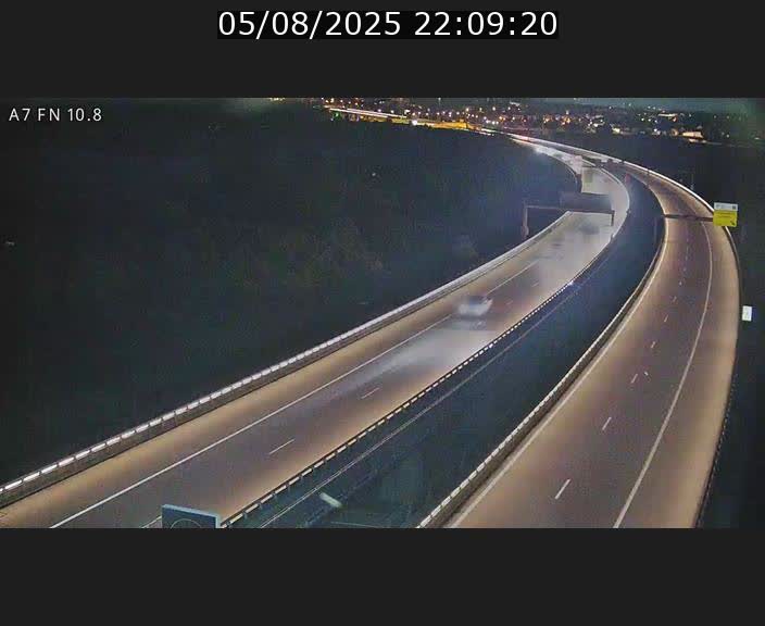 Caméra trafic Luxembourg - A7, Tunnel Gousselerbierg, sortie sud, direction rond-point Lorentzweiler (BK 10.8)