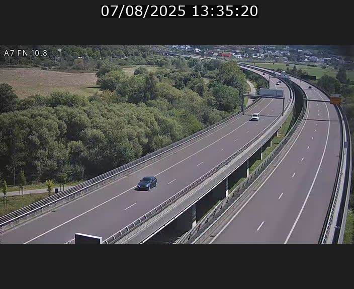 Caméra trafic Luxembourg - A7, Tunnel Gousselerbierg, sortie sud, direction rond-point Lorentzweiler (BK 10.8)