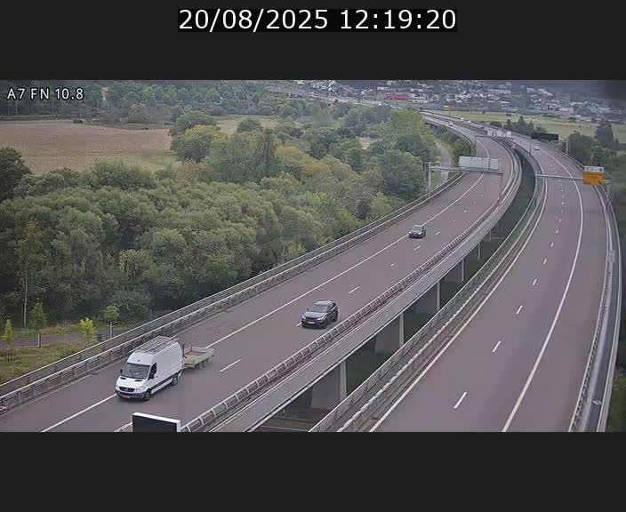 Caméra trafic Luxembourg - A7, Tunnel Gousselerbierg, sortie sud, direction rond-point Lorentzweiler (BK 10.8)
