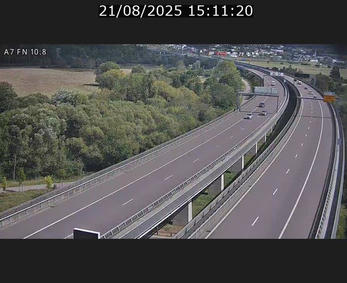 Caméra trafic Luxembourg - A7, Tunnel Gousselerbierg, sortie sud, direction rond-point Lorentzweiler (BK 10.8)