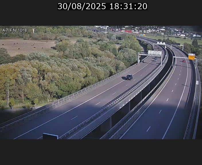 Caméra trafic Luxembourg - A7, Tunnel Gousselerbierg, sortie sud, direction rond-point Lorentzweiler (BK 10.8)