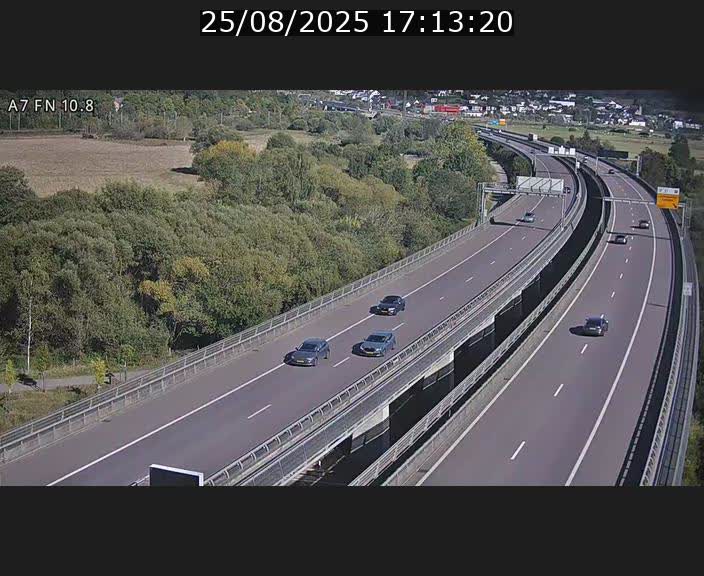 Caméra trafic Luxembourg - A7, Tunnel Gousselerbierg, sortie sud, direction rond-point Lorentzweiler (BK 10.8)