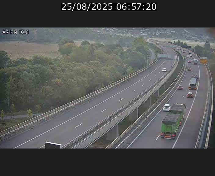 Caméra trafic Luxembourg - A7, Tunnel Gousselerbierg, sortie sud, direction rond-point Lorentzweiler (BK 10.8)