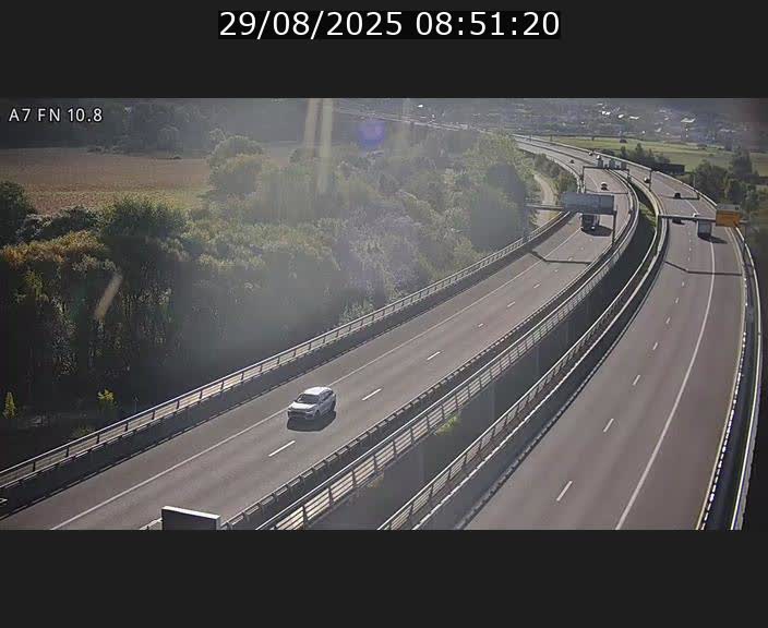 Caméra trafic Luxembourg - A7, Tunnel Gousselerbierg, sortie sud, direction rond-point Lorentzweiler (BK 10.8)