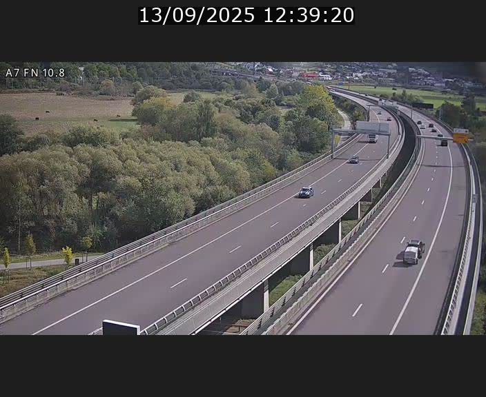 Caméra trafic Luxembourg - A7, Tunnel Gousselerbierg, sortie sud, direction rond-point Lorentzweiler (BK 10.8)