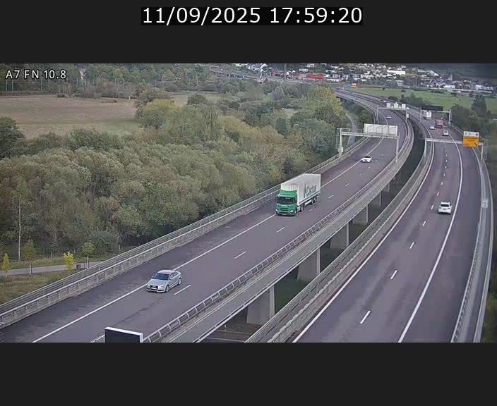 Caméra trafic Luxembourg - A7, Tunnel Gousselerbierg, sortie sud, direction rond-point Lorentzweiler (BK 10.8)