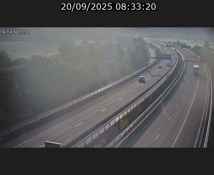 Caméra trafic Luxembourg - A7, Tunnel Gousselerbierg, sortie sud, direction rond-point Lorentzweiler (BK 10.8)