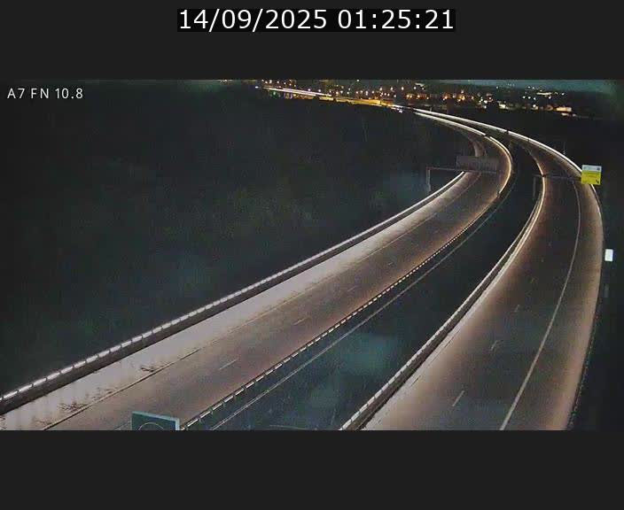 Caméra trafic Luxembourg - A7, Tunnel Gousselerbierg, sortie sud, direction rond-point Lorentzweiler (BK 10.8)