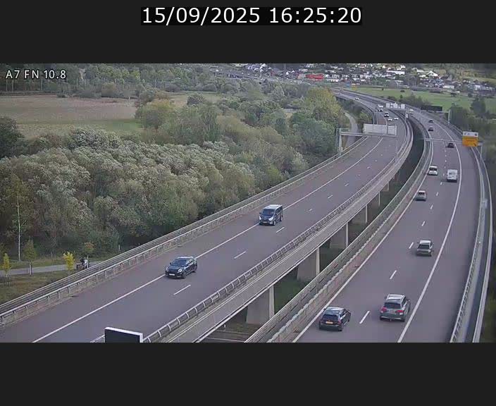 Caméra trafic Luxembourg - A7, Tunnel Gousselerbierg, sortie sud, direction rond-point Lorentzweiler (BK 10.8)