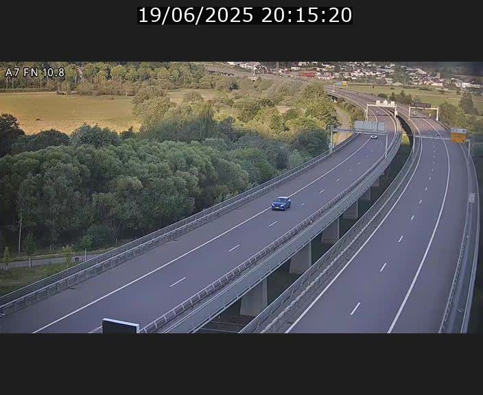 Caméra trafic Luxembourg - A7, Tunnel Gousselerbierg, sortie sud, direction rond-point Lorentzweiler (BK 10.8)