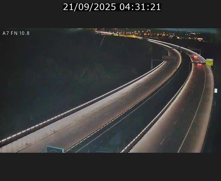 Caméra trafic Luxembourg - A7, Tunnel Gousselerbierg, sortie sud, direction rond-point Lorentzweiler (BK 10.8)