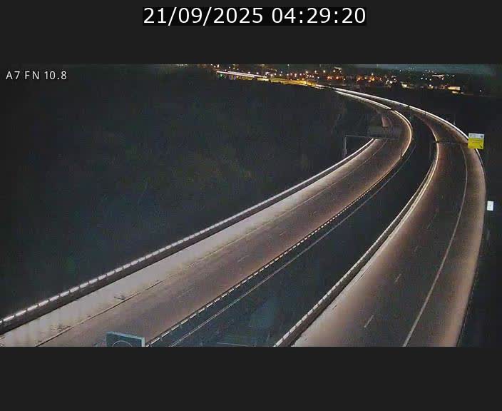 Caméra trafic Luxembourg - A7, Tunnel Gousselerbierg, sortie sud, direction rond-point Lorentzweiler (BK 10.8)