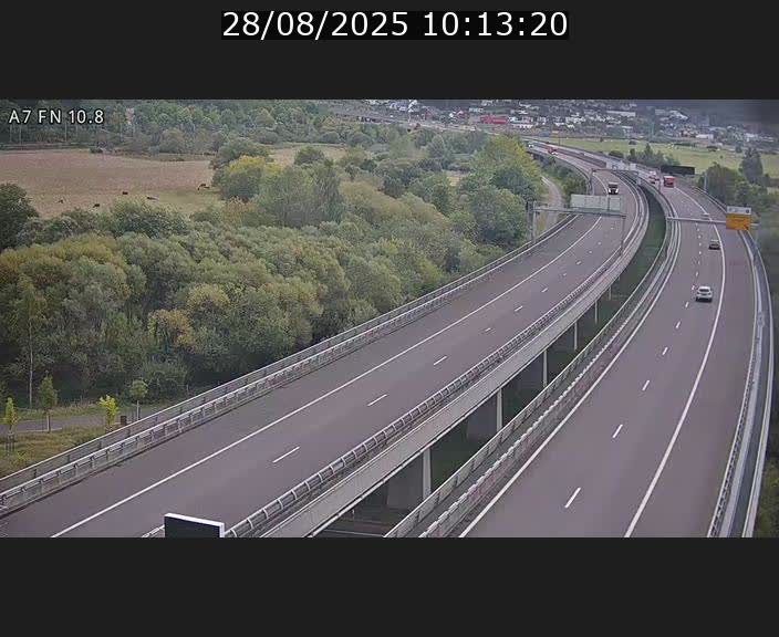 <h2>Caméra trafic Luxembourg - A7, Tunnel Gousselerbierg, sortie sud, direction rond-point Lorentzweiler (BK 10.8)</h2>