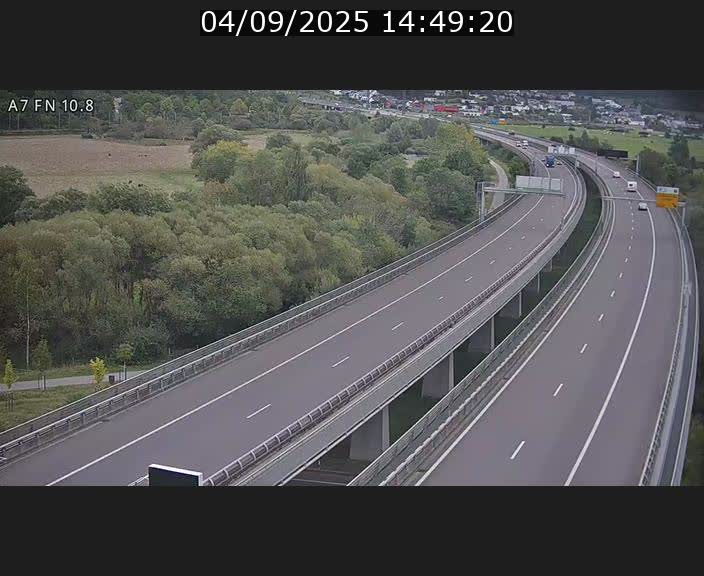 <h2>Caméra trafic Luxembourg - A7, Tunnel Gousselerbierg, sortie sud, direction rond-point Lorentzweiler (BK 10.8)</h2>