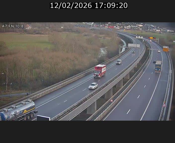 <h2>Caméra trafic Luxembourg - A7, Tunnel Gousselerbierg, sortie sud, direction rond-point Lorentzweiler (BK 10.8)</h2>