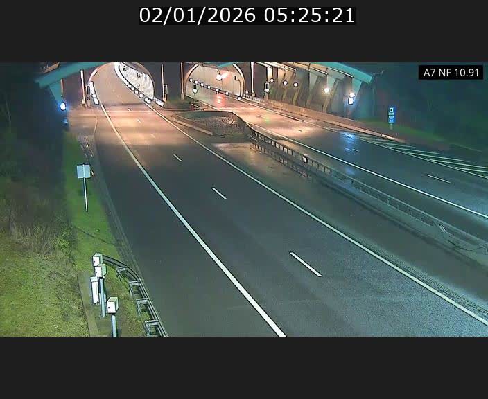 Caméra trafic Luxembourg - A7, Tunnel Gousselerbierg, entrée sud, direction Mersch