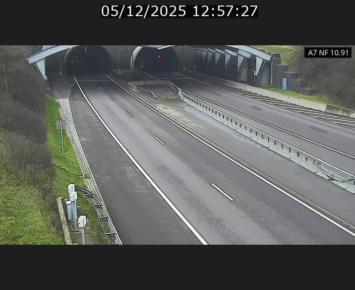 Caméra trafic Luxembourg - A7, Tunnel Gousselerbierg, entrée sud, direction Mersch
