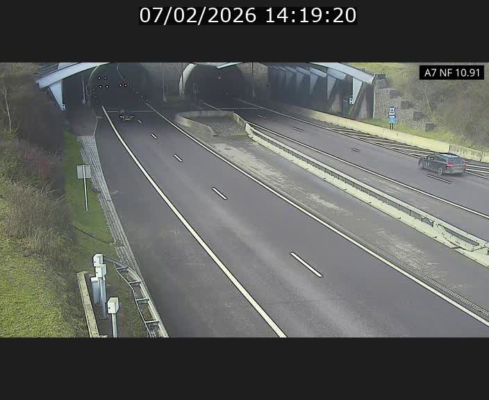 <h2>Caméra trafic Luxembourg - A7, Tunnel Gousselerbierg, entrée sud, direction Mersch</h2>